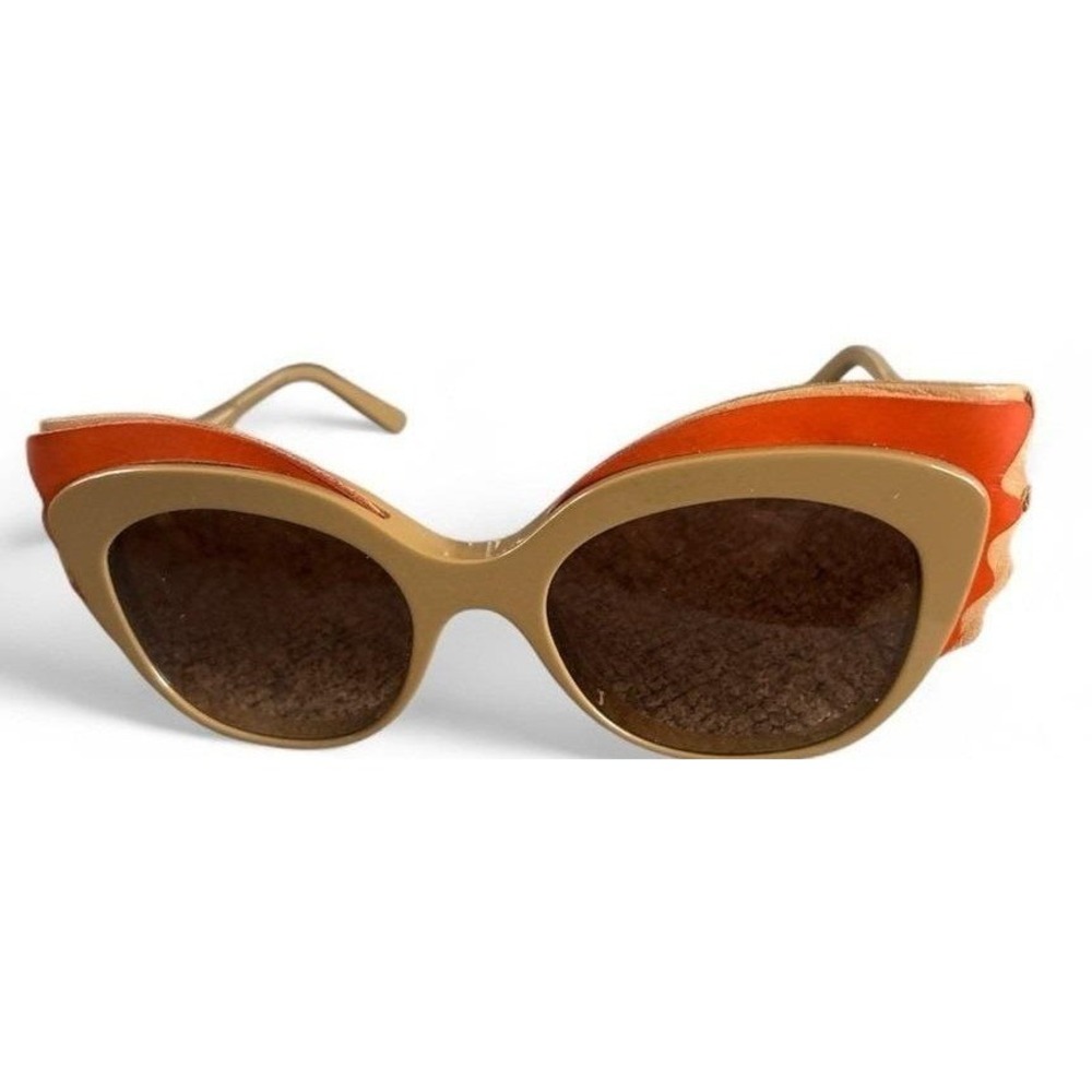 Unique Histore De Voir leather Angel cafe sunglasses handmade in France